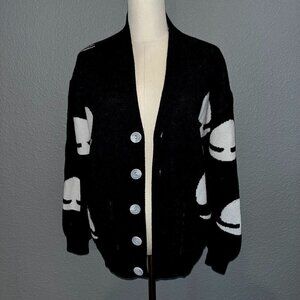 STEADY HANDS DEMON HUNTER Cardigan - Black & White -Sold Out Online - EUC - S/M